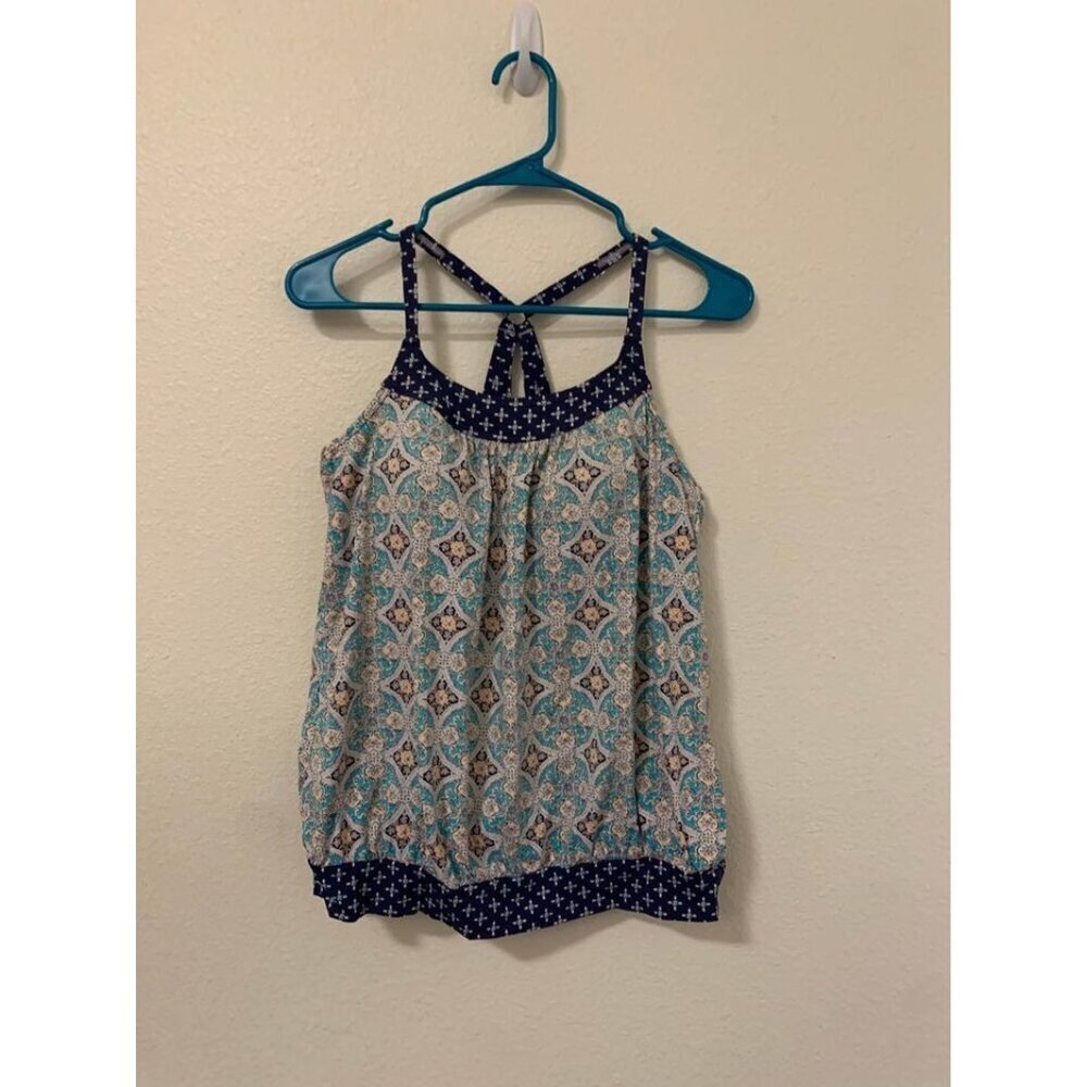 Croft & Borrow Tankini Swimsuit Top Summer Beach Pool Women’s Size Small Blue